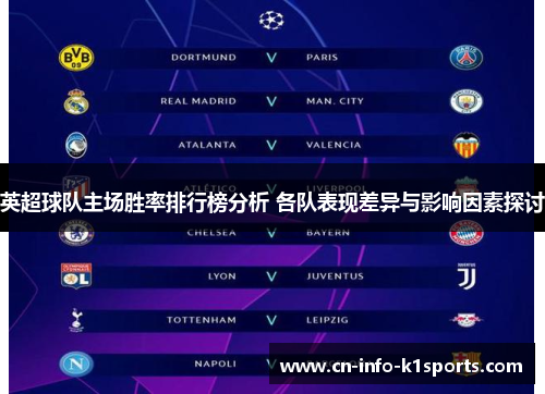 英超球队主场胜率排行榜分析 各队表现差异与影响因素探讨
